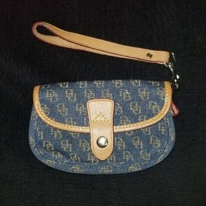 D&B Denim Wristlet